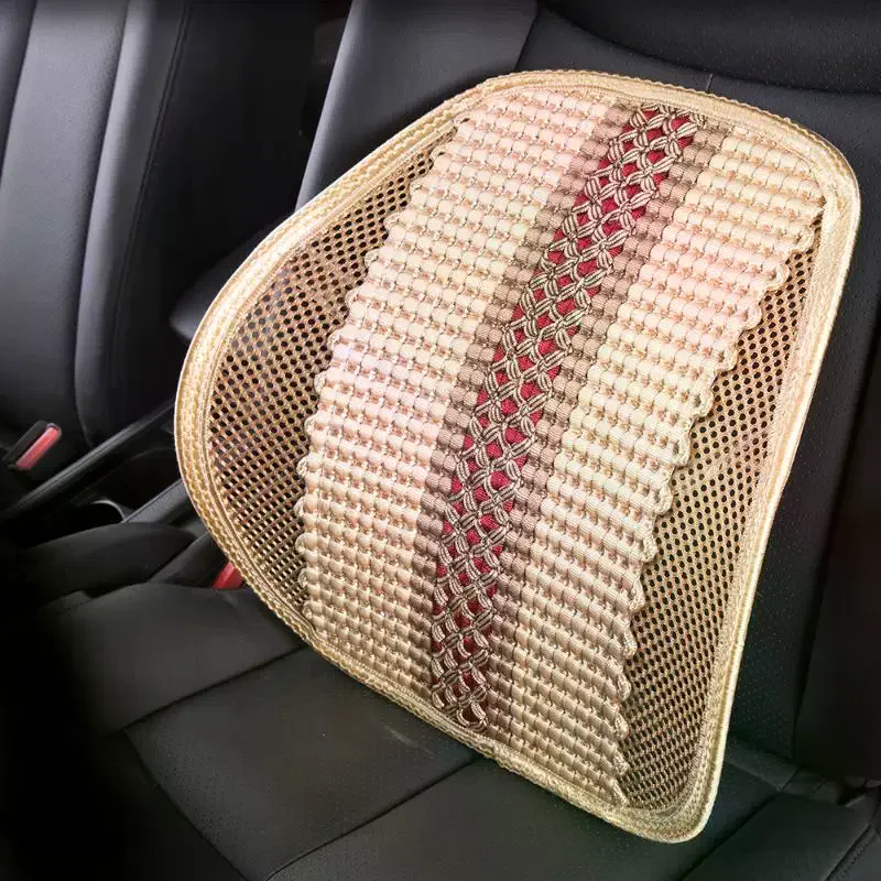 Non-Slip Lumbar Support Cushion Breathable Ergonomic Back Pad Universal for Car Seat Office Chair Pain Relief