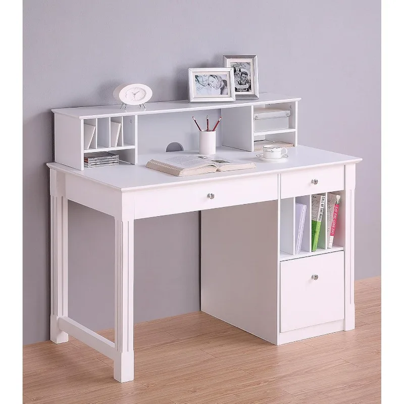 

Luxury storage computer desk with storage compartments, suitable for living room, bedroom and study room, easy to assemble