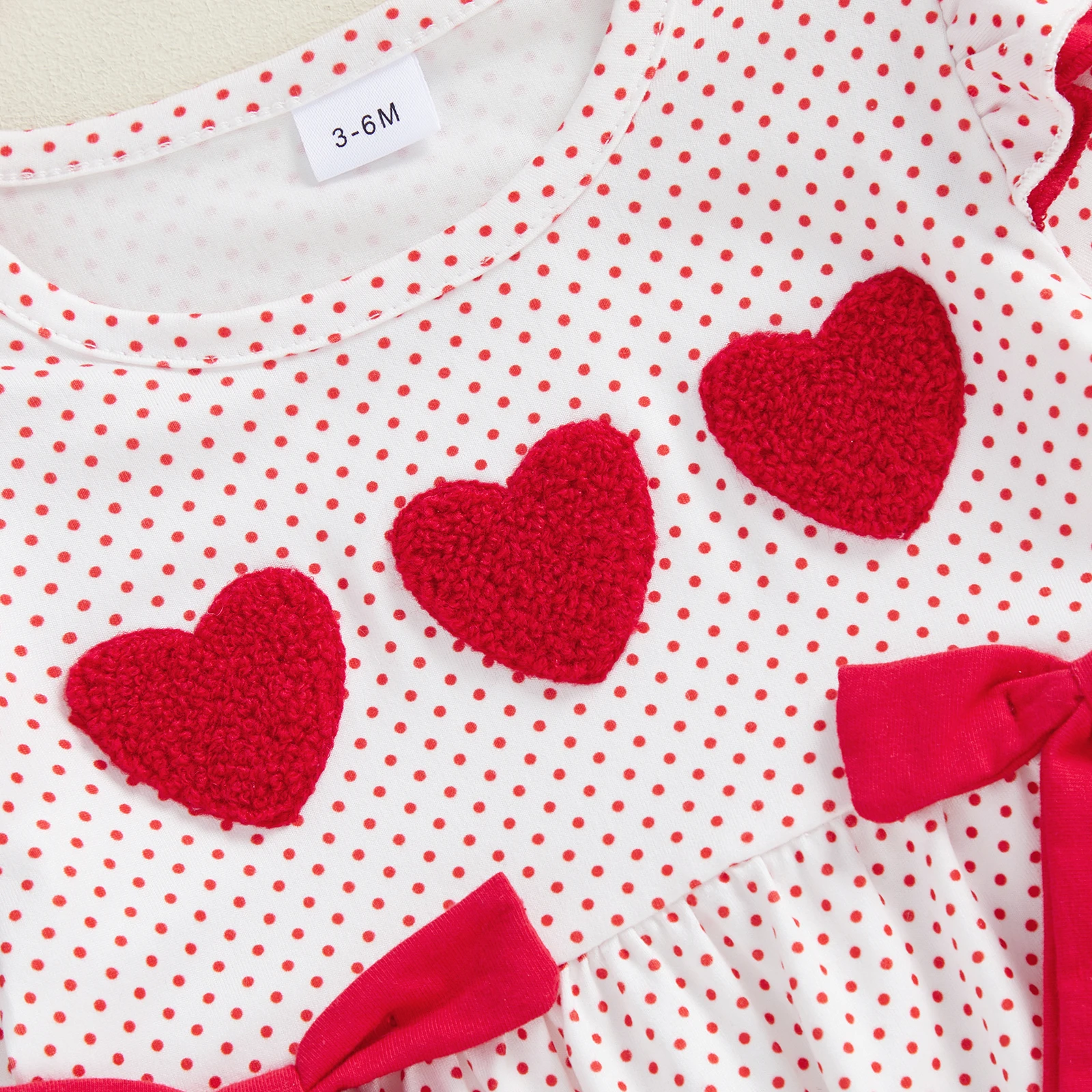 ملابس خريفية للفتيات الصغيرات، بذلة على شكل قلب بأكمام طويلة مع عصابة رأس لملابس الأطفال #5