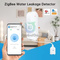 EWelink Zigbee Smart Water Leak Sensor Remote Monitor WiFi Water Overflow Level Detector Water Leak Sensor Security Sound Alarm