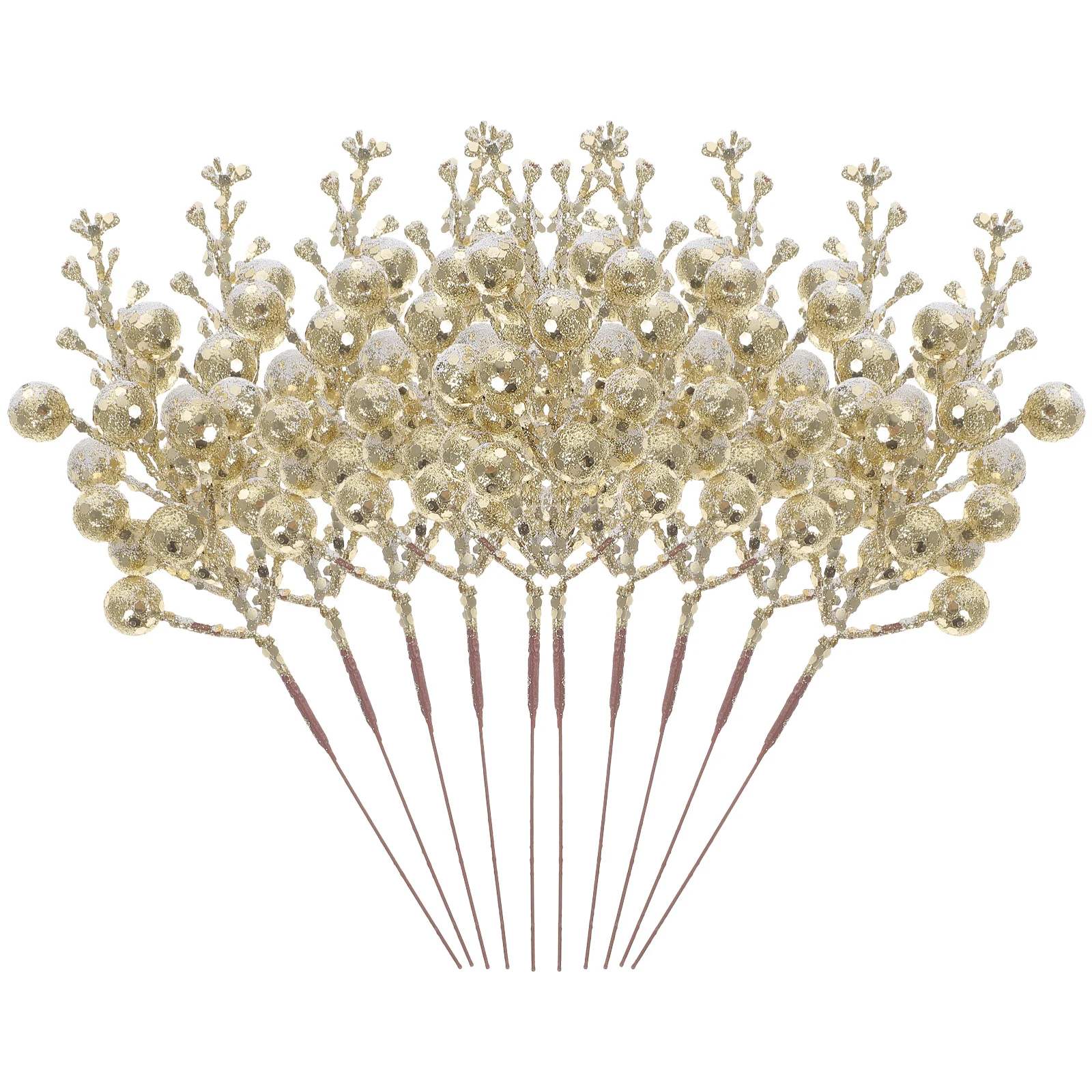 10 قطعة عيد الميلاد الاصطناعي التوت ينبع بريق وهمية فرع التوت إكليل شجرة عيد الميلاد زهرية الديكور 19x5x5cm