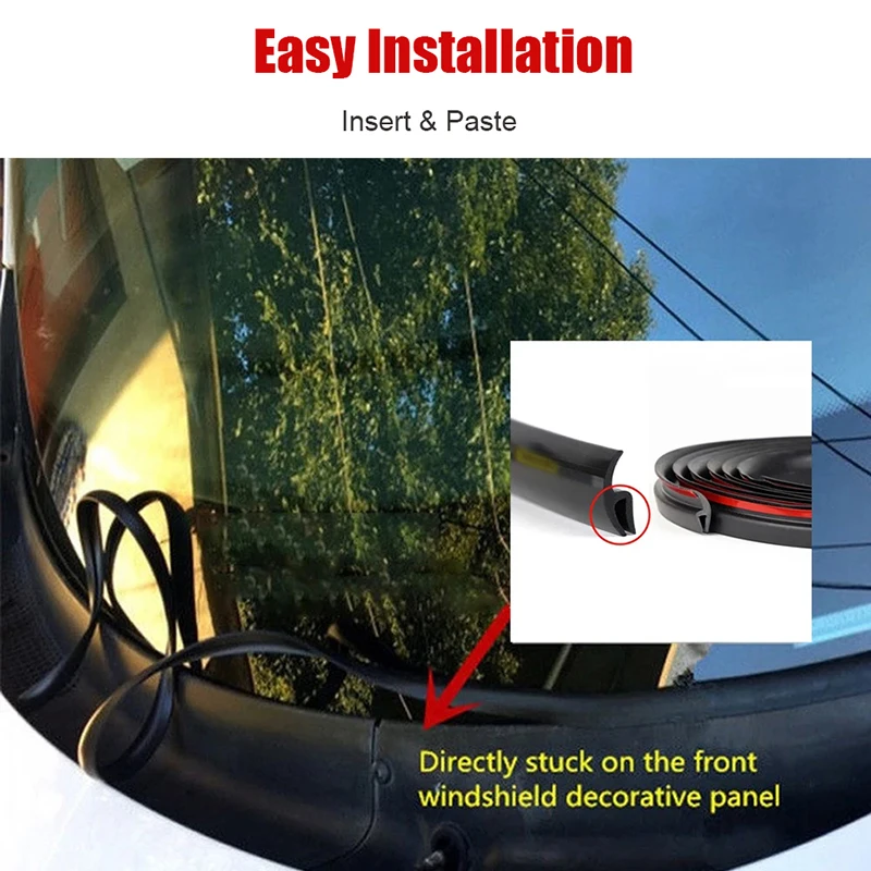 Type H Seal Rubber Car Seals Windshield Elastic Band Front Rear Dashboard Windshield Sunroof Dustproof Sealing Strip For Auto