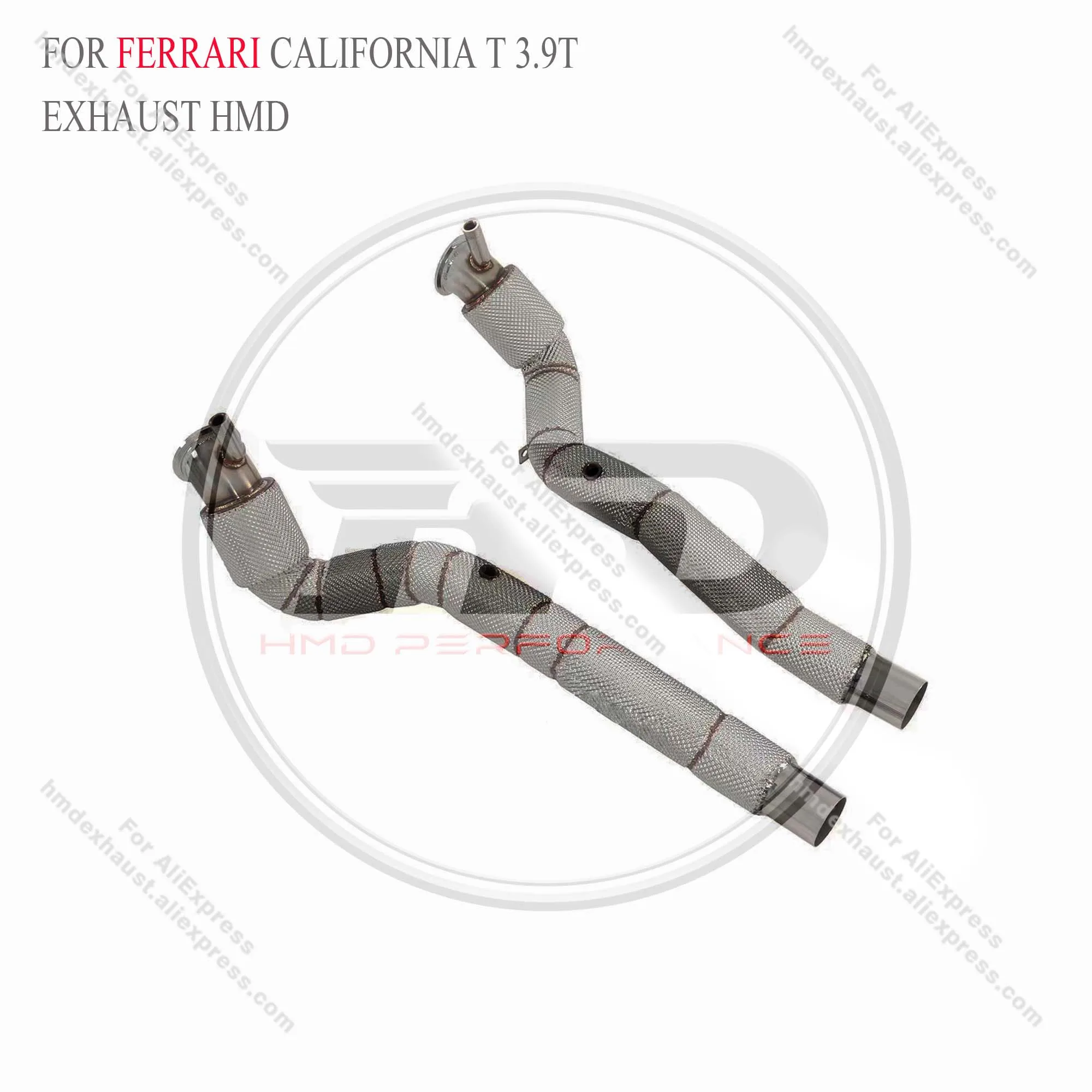 

HMD Exhaust System High Flow Downpipe For Ferrari California 3.9T With Heat Shield Racing Pipe