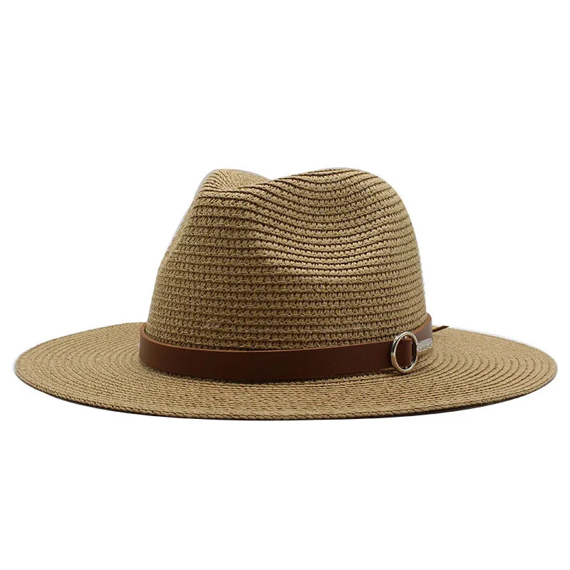 

Panama Hat Summer Sun Protection Breathable Woven Boho Cowboy Beach Travel Vacation Unisex Fashionable Sun Hat for Men Women