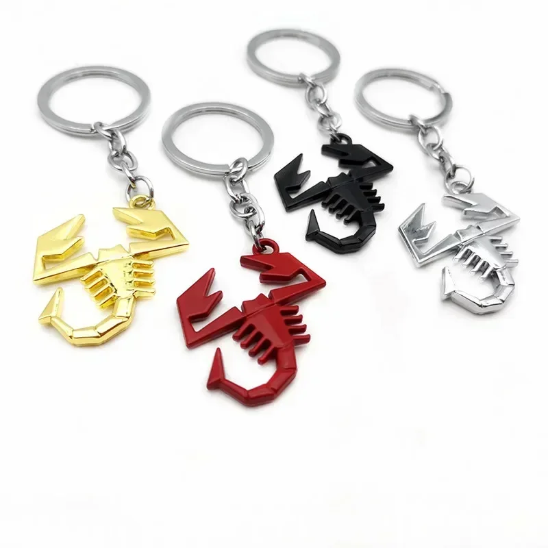 JDM Metal Scorpion Animal Keychain Double-sided Metal Alloy Pendants Fashion Men Women Bag Car Key Rings Chains B002