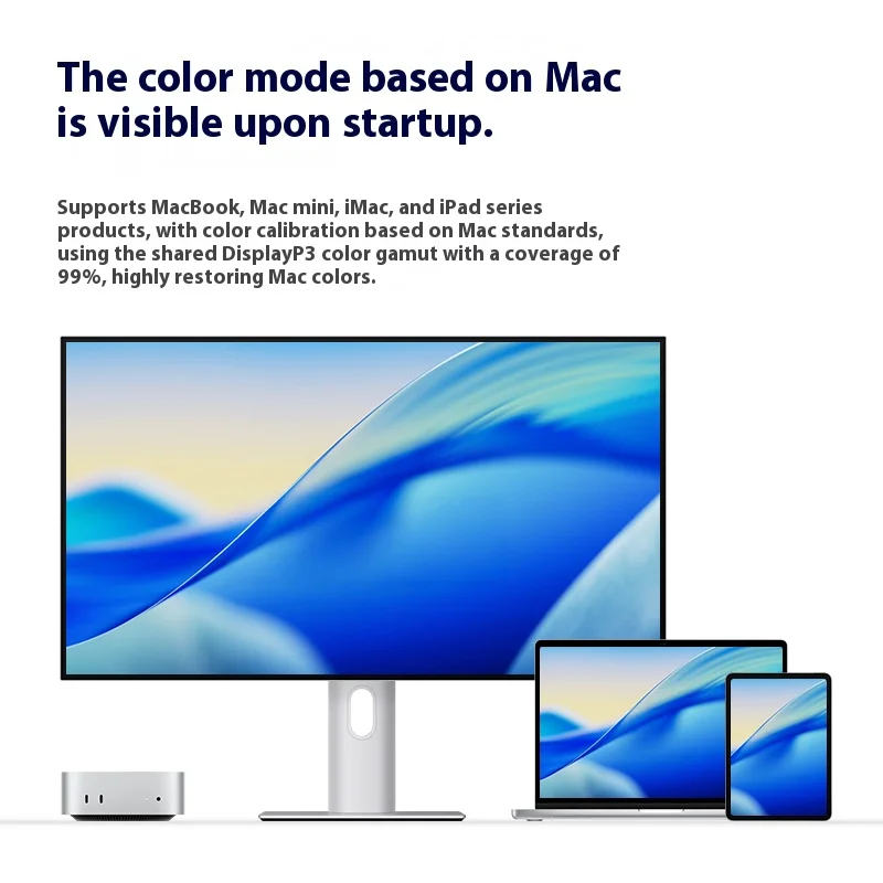 

32-Inch 4K120Hz Nano IPS Black 1ms Response Speed Silver Vertical Display is Used for Image Creation, Editing and Gaming
