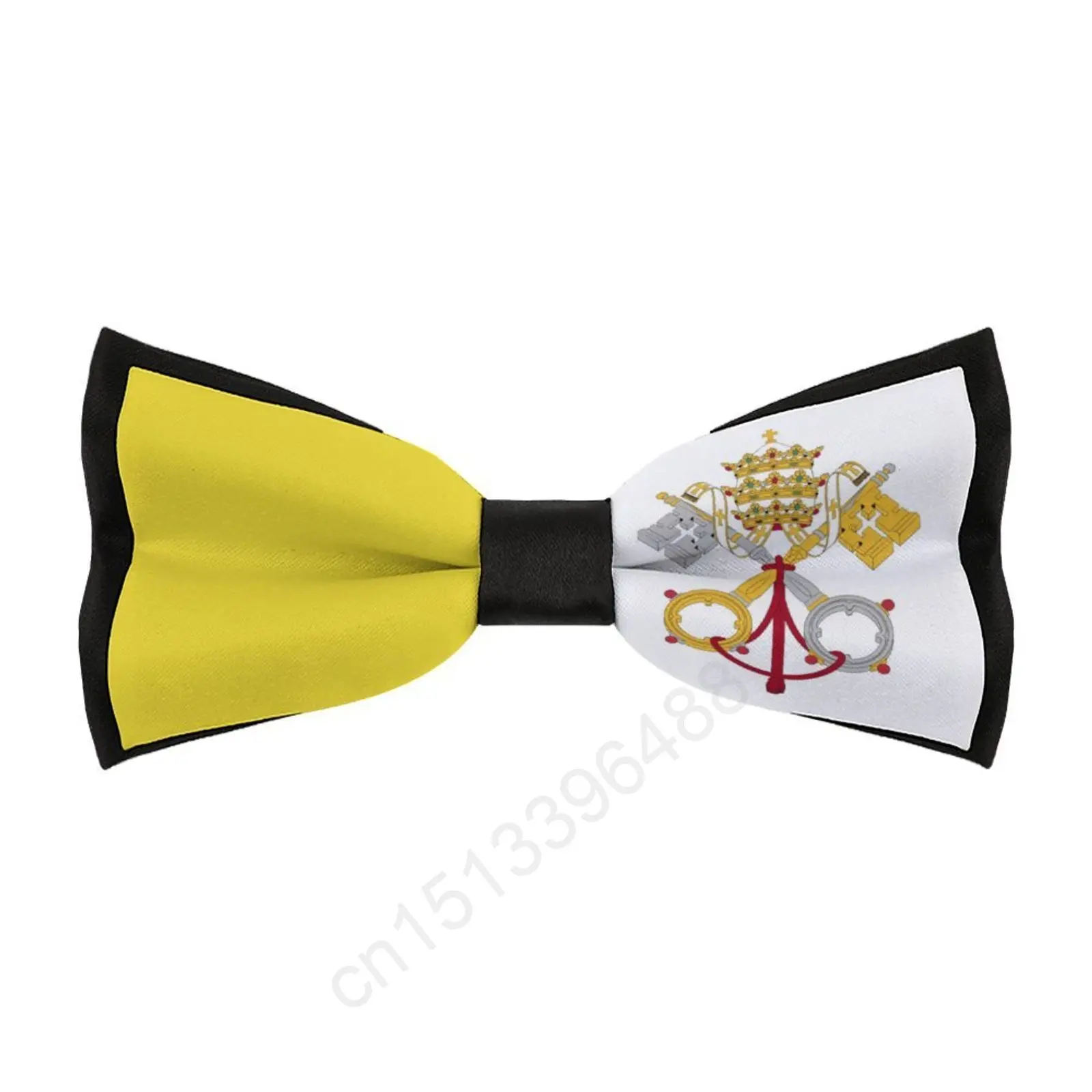 

2025, полиэстер, галстук-бабочка с флагом Ватикана для мужчин, модные повседневные мужские галстуки-бабочки, галстук для свадебной вечеринки, костюмы, галстук