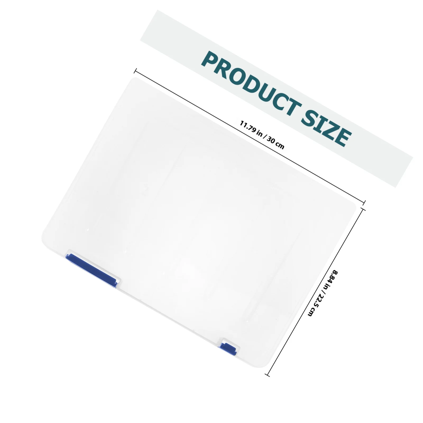 Compact A4 File Box Clear Plastic Document Organizer Portable File Storage Case for Photos Certificates Scrapbook Paper Storage