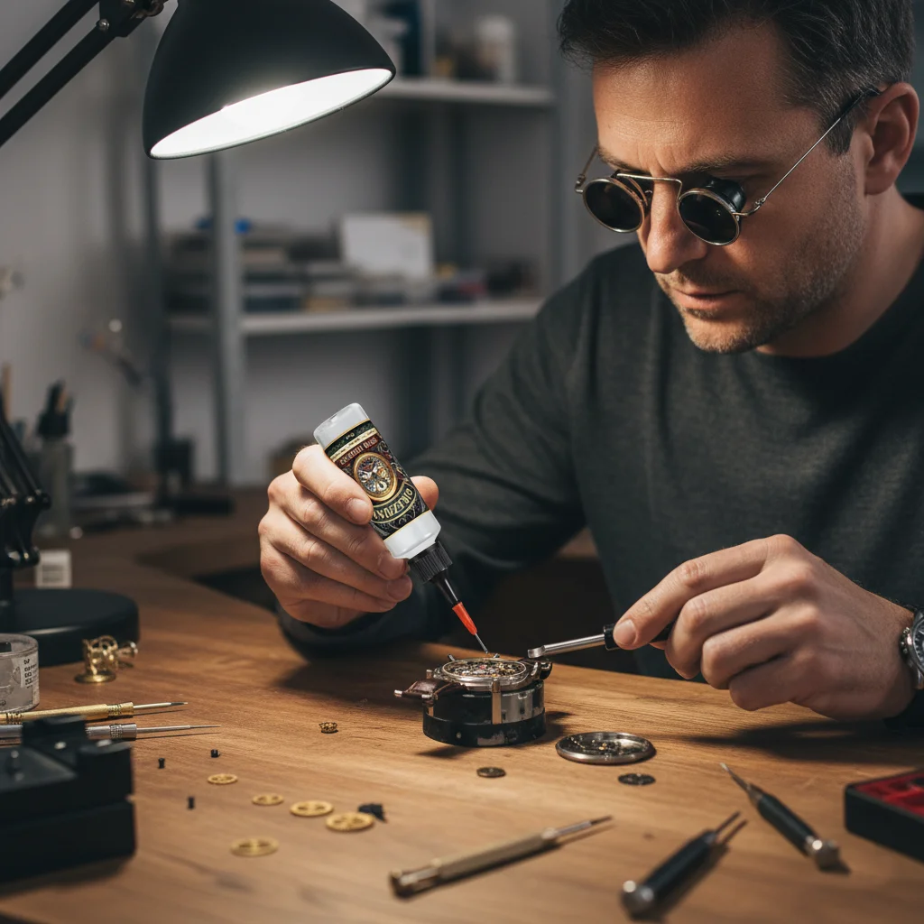 Watch Repair Kit with Lubricant Oil and Case Opener Pry Tool, Precision Movement Lube, Quiet Operation, Anti‑Wear, Home Use
