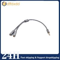 3.5mm Audio Splitter Earphone Extension Cable Jack 3.5mm 1 Male to 2 Female Mic Y Splitter AUX Cable Headset Splitter Adapter