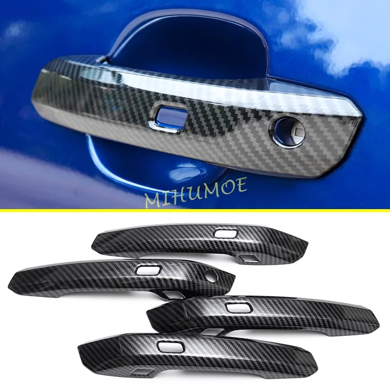 

LHD Carbon Fiber Car Exterior Door Handle Cover Trim Sticker For Audi A4 B9 A5 Q5 SQ5 Sportback 2020-2024 2019 2018 2017 2016