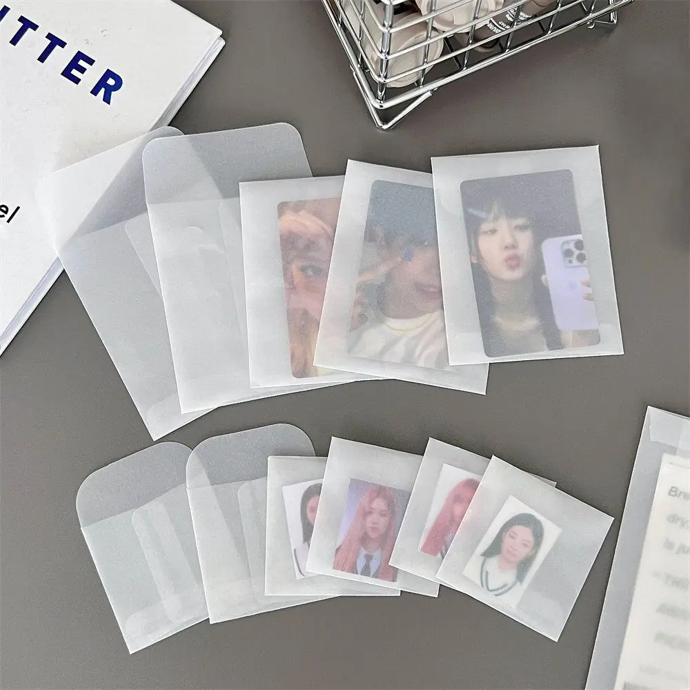 20Pcs Multi-function Butter Paper Butter Paper Bags Semi-transparent Dustproof Photo Cover Postcard Card Storage Card Holder