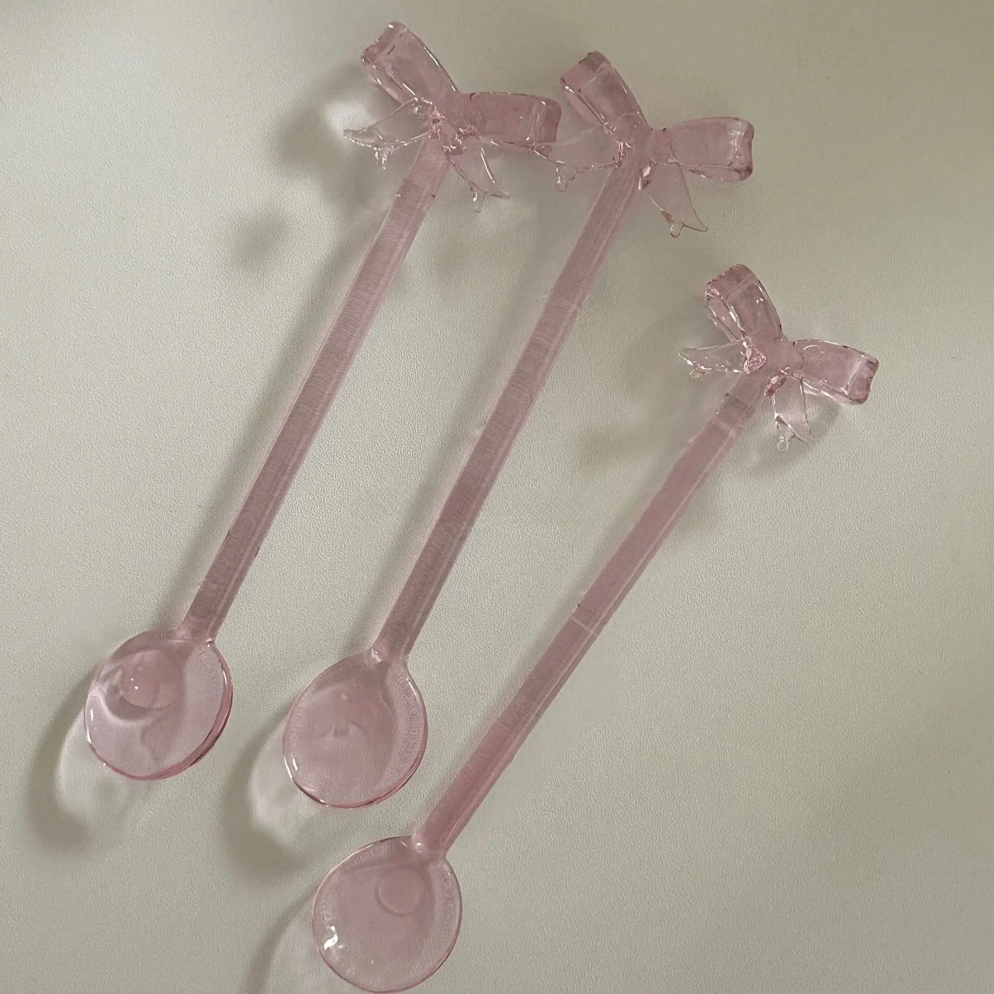 Calla Lily Animals Cartoon Bear Glass Spoon Dessert Spoon Coffee Glass Stir Spoon  Long Handle Spoon Yogurt Spoon
