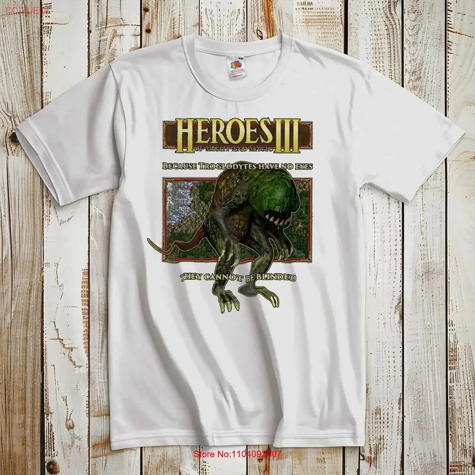 

Troglodyte V2 Heroes of Might and Magic III Video Game Vintage 8 Colors T Shirt All Sizes S 5XL vintage Washed fashion Slightly