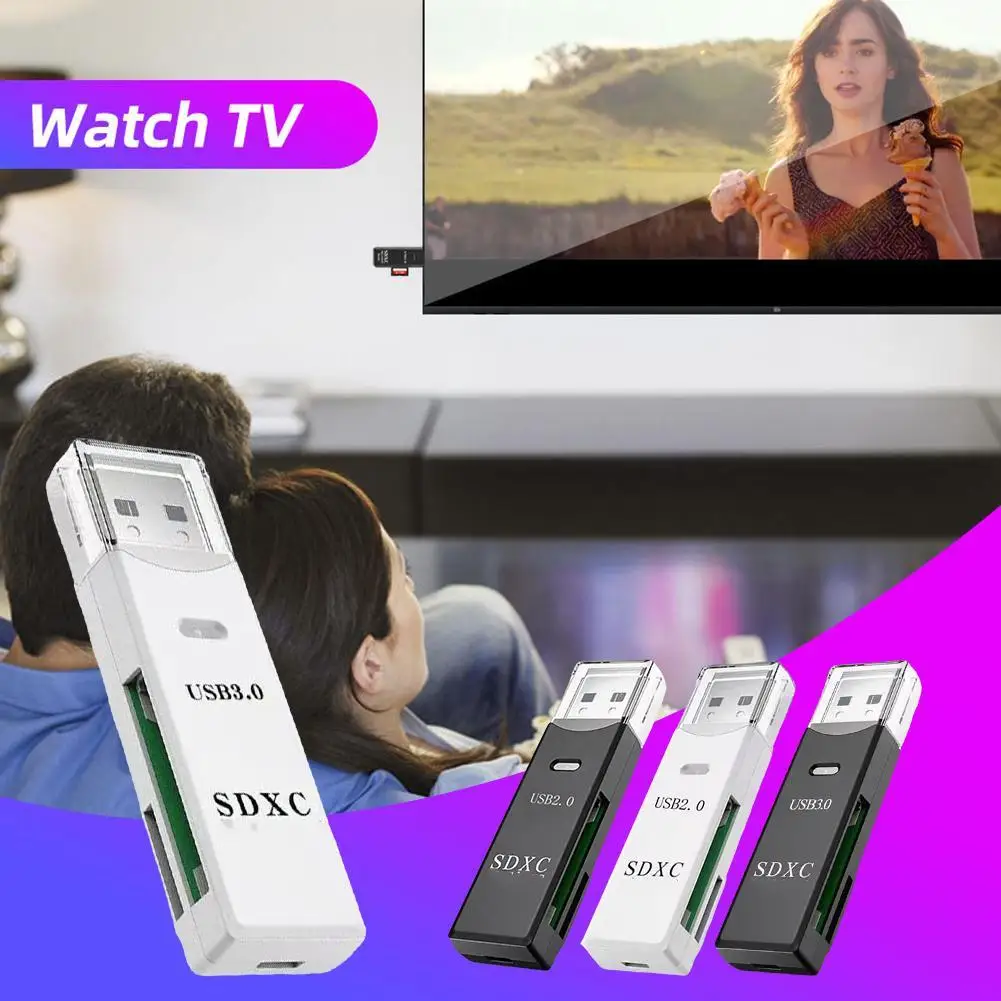 Adaptateur de lecteur de carte mémoire USB 3.0, adaptateur de lecture de carte mémoire USB3.0 vers TF pour carte CF/TF/SD XD/M2/MS C3M6