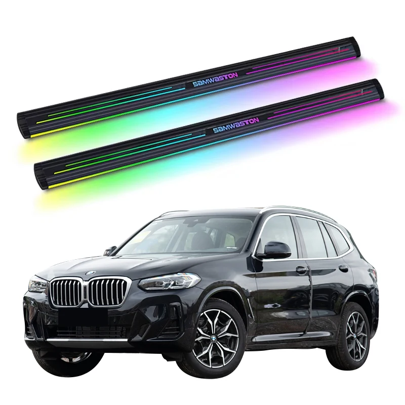 

Автоматическая электрическая неоновая светодиодная подножка с боковой ступенькой для BMW X3 2022+