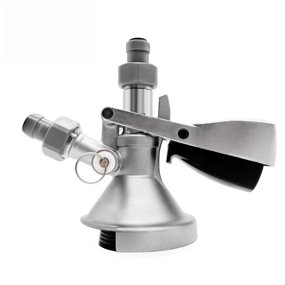 American Style Keg Coupler A/S/D Type Beer Tap Dispenser With Pressure Relief Valve Homebrew