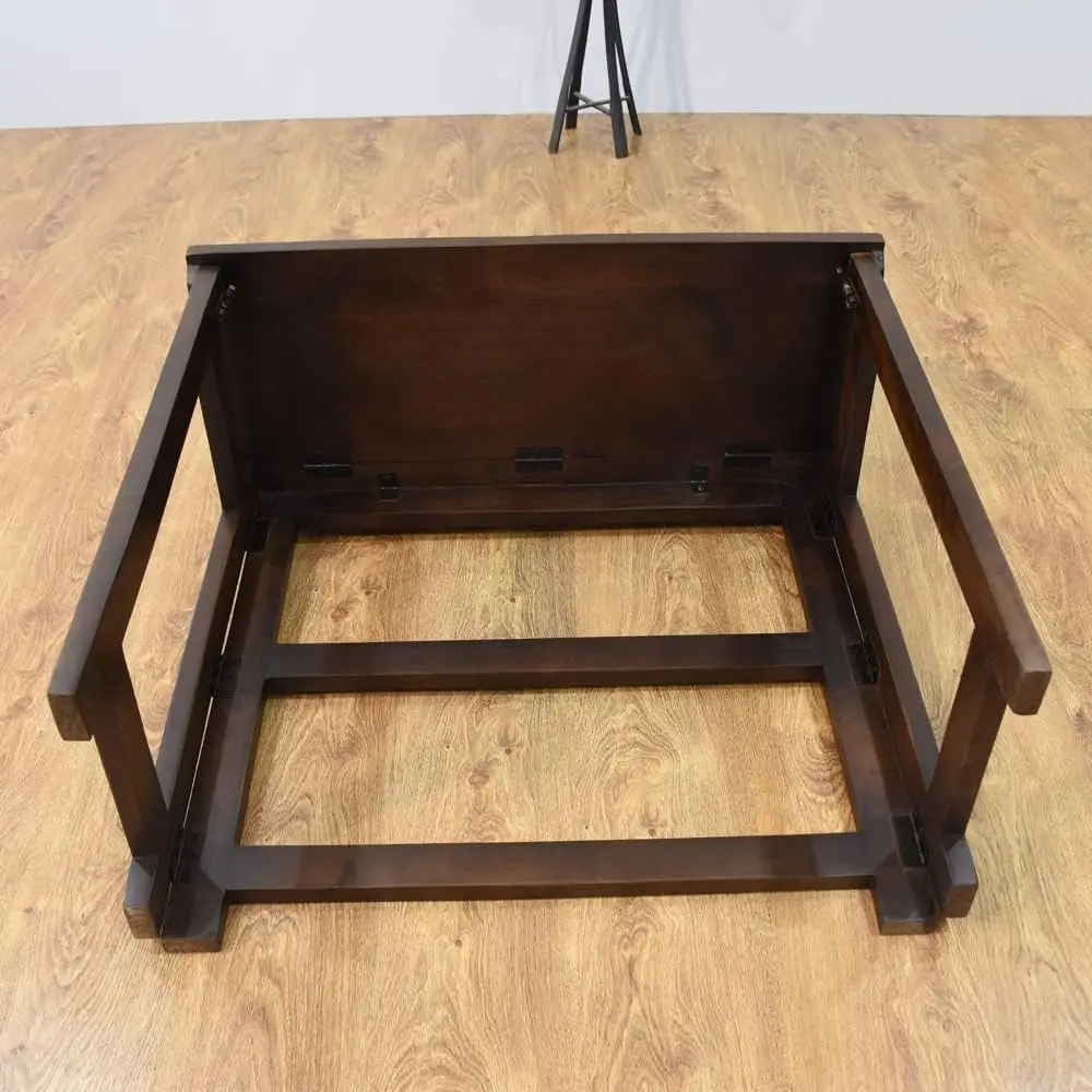 Bbh Home'S Handmade Dark Walnut Rectangular Shaped Mango Wood Study Table 35X17X30 In Ambbrstb0002