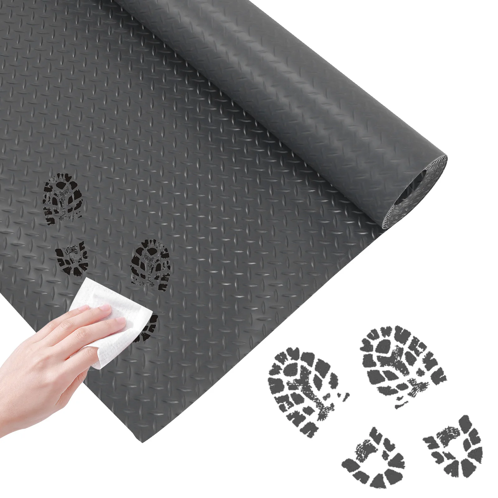 

Коврик для парковки гольф-каров 7.9x21/32.8 футов, 2.5 мм, из ПВХ, с ромбовидным рисунком, для грузовиков, прицепов, внедорожников, фургонов, гольф-каров, мотоциклов