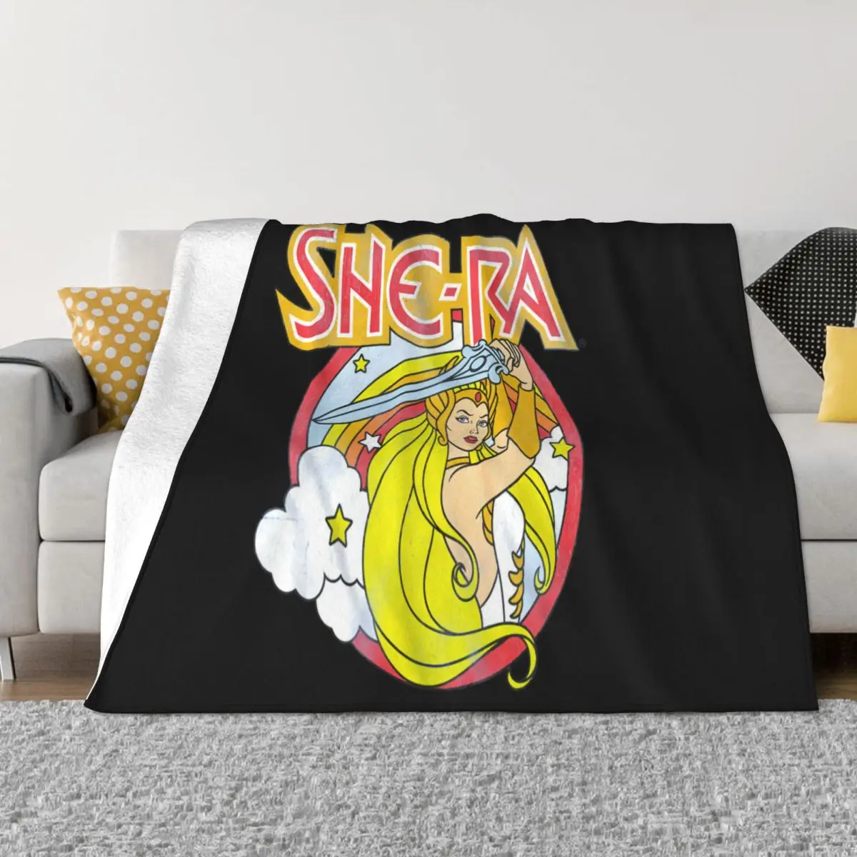 Masters Of The Universe She Ra Rainbow Sword Mens Princess Adora Eternia Personalized Chinese Style Throw Blanket