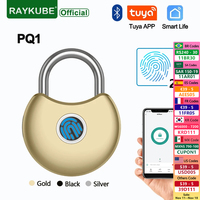 RAYKUBE PQ1 Smart Fingerprint Padlock IP65 Waterproof Tuya BLE Remote Unlock USB Charging Unlock Anti-theft Cabinet Door Lock