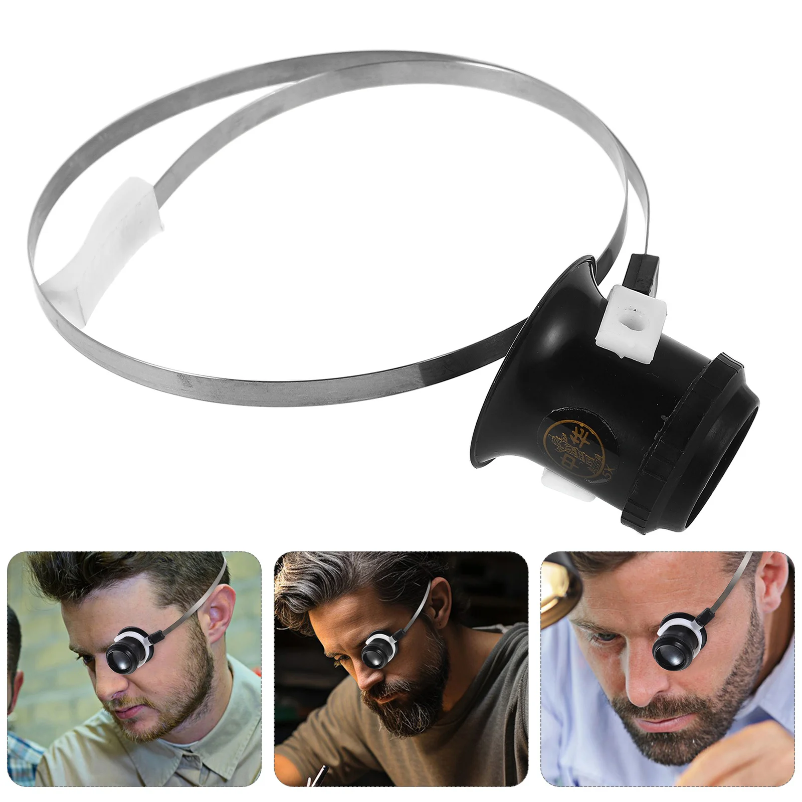 

Stainless Steel Head Mount Magnifier for Watchmakers High Clarity Loupe for Jewelry Repair and Electronic Precision Work