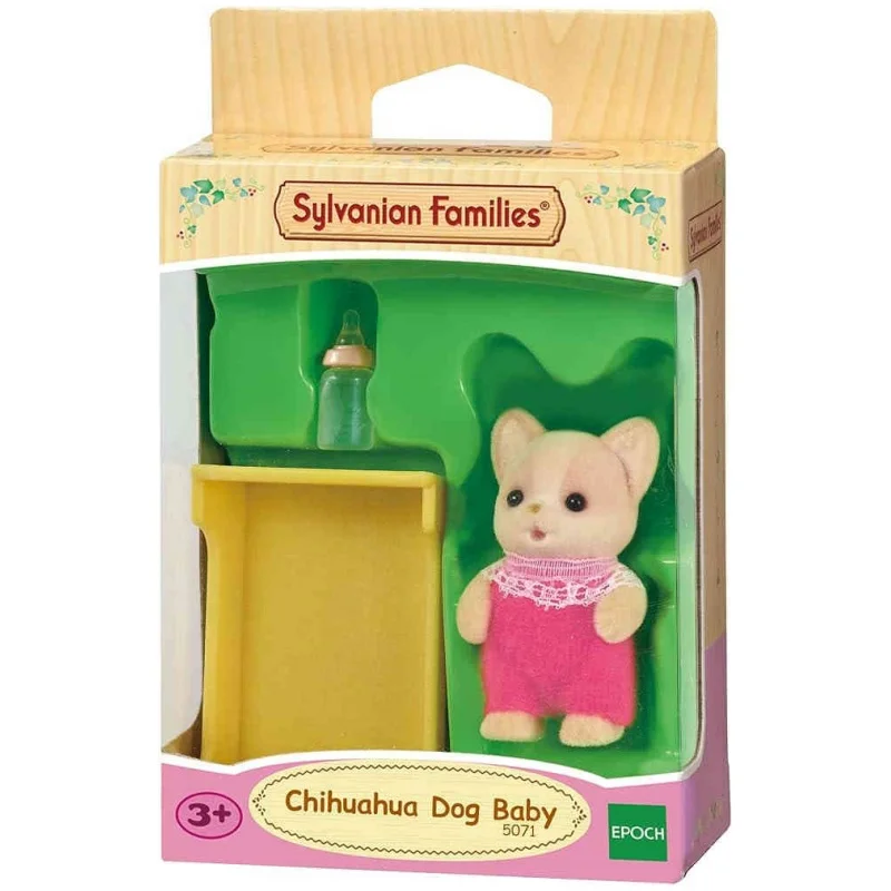 Anime Sylvanian Families Doll Figure Chihuahua Dog Family Forest World Kawaii Decoration Model Pendant Ornament Birthday Gift