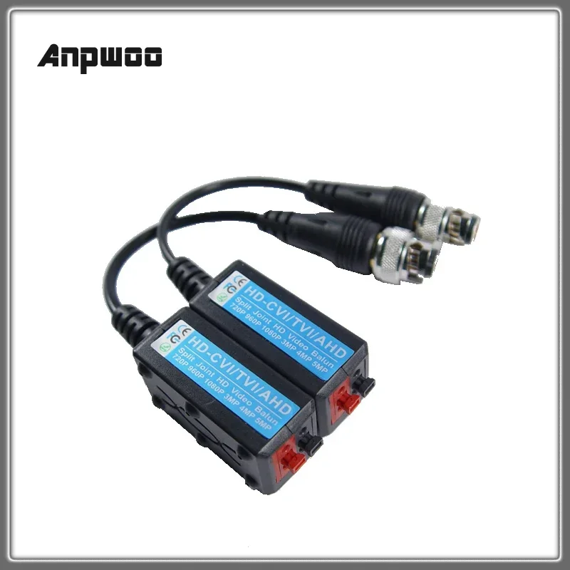 Anpwoo 600C For 2MP 3MP 4MP 5M For HD CVI/AHD/TVI Twisted BNC CCTV Passive Transceivers Cat5 CCTV UTP Video Balun IPC 200M Range