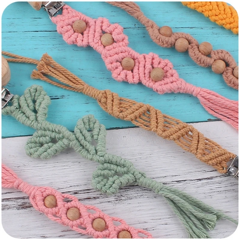 Cotton Babies Teething Toy Wooden Teether Pacifier Clip for Infant Baby