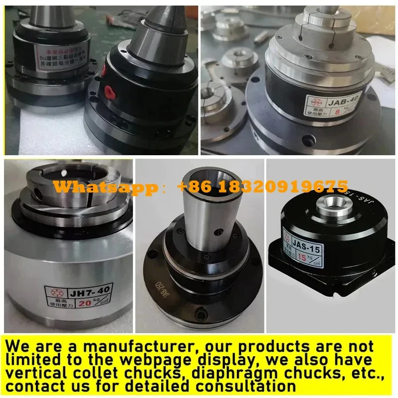 JAB-15 Pneumatic Collet Chuck With Collets For CNC Lathe Small Push-Forward Pneumatic Rotary Chuck cyclmotion
