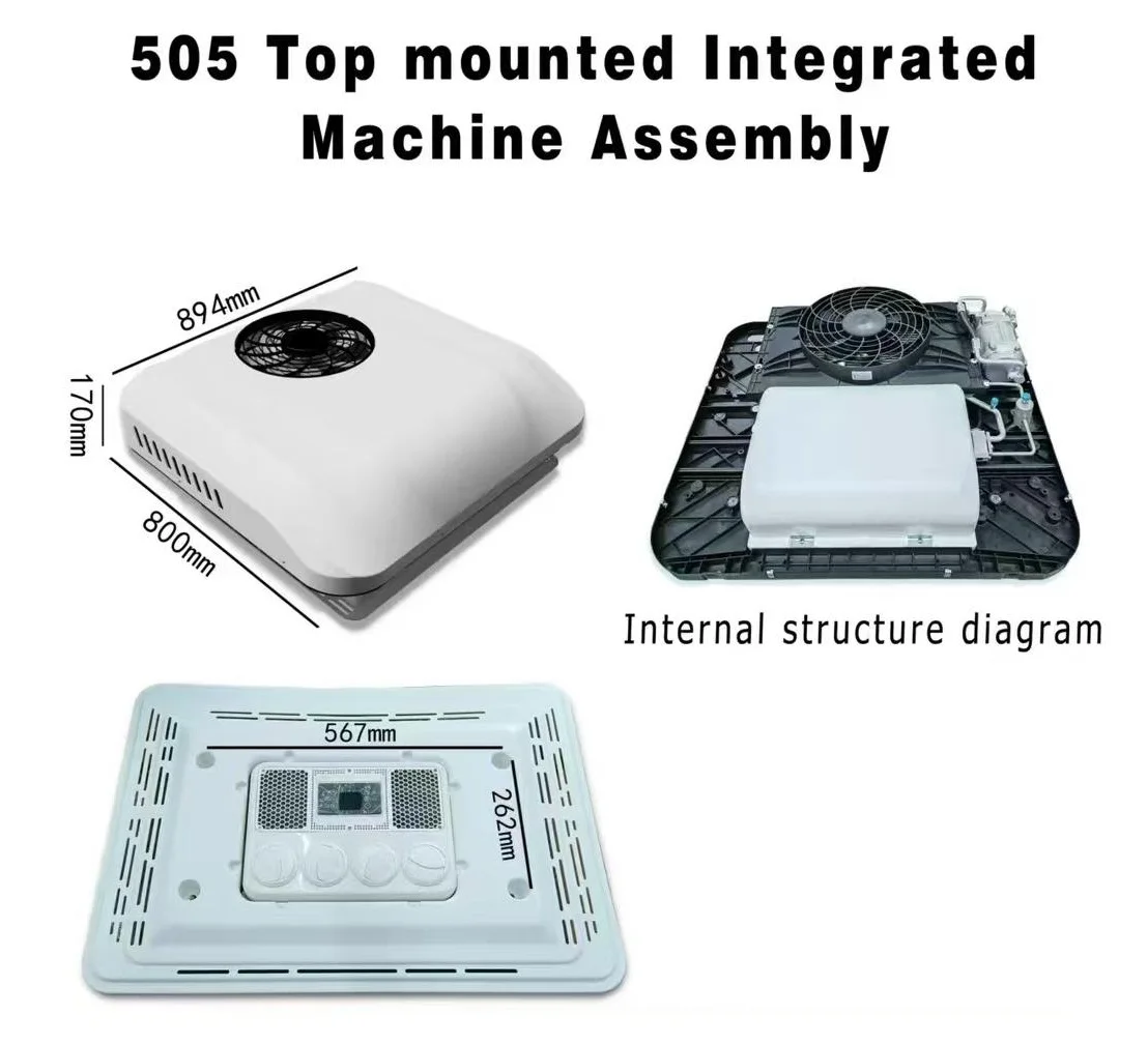 Sinoclima K505 مكيف هواء الشاحنة العالمي RV Air-Con أطقم لسيارة شاحنة التخييم وقوف السيارات تكييف الهواء RV العالمي #2
