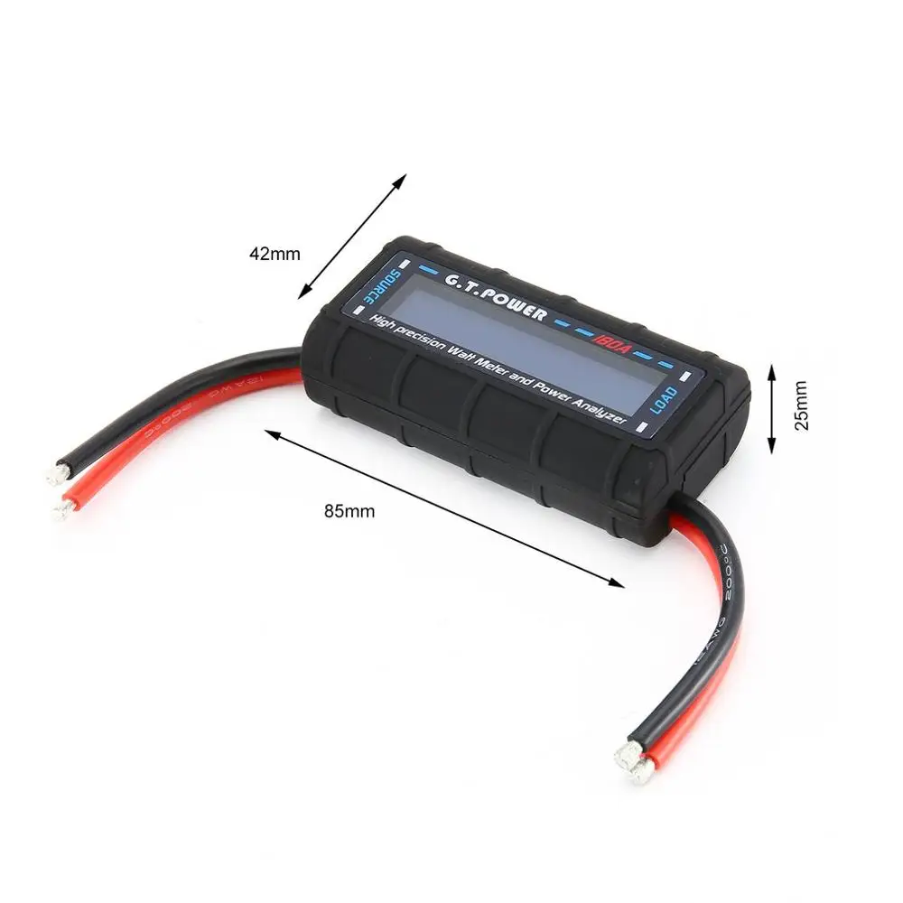 G.T POWER 180A High Precision Watt Meter and Power Analyzer for RC with LCD Backlight for Voltage & Current Measurement