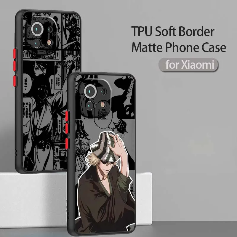 

Bleach Popular Cool Anime Art Phone Case For Xiaomi 14T 13T 13 12T 12 12S 11T 11 11i 10 10T Ultra Pro Lite Frosted Translucent