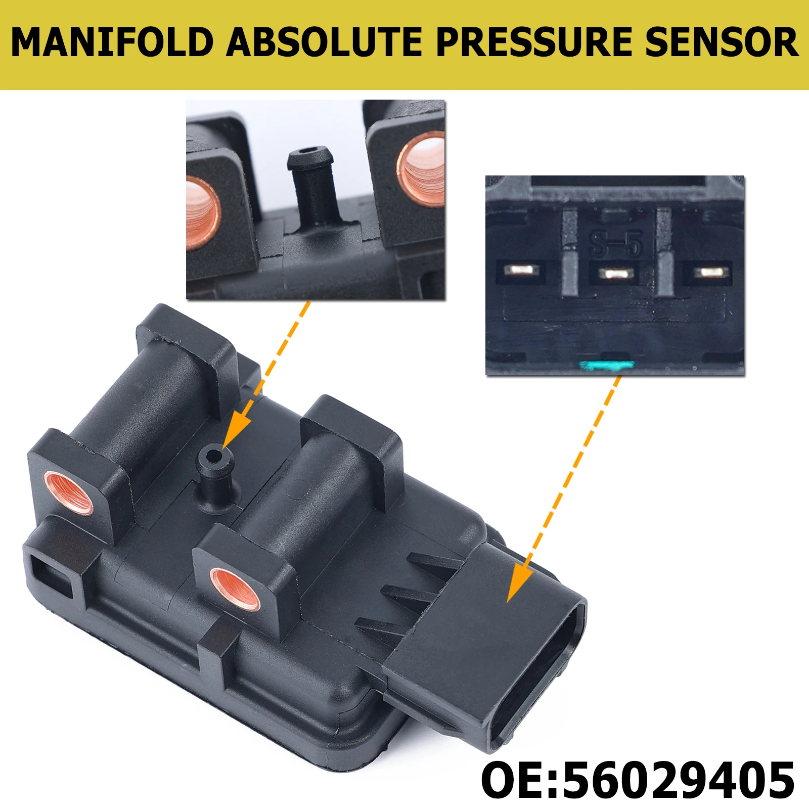 Manifold Absolute Pressure MAP Sensor Repair For Jeep Grand Cherokee Wrangler 2.5 4.0 5.2 5.9 Dodge Dodge Durango 98-00 56029405