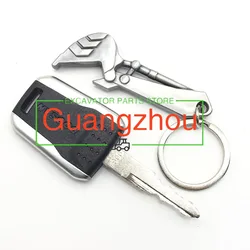 For Doosan Bobcat Terex 1/2/5pcs F900 Keys with Keychain Excavator Heavy Equipment Ignition Start Switch Door Lock Fit E80