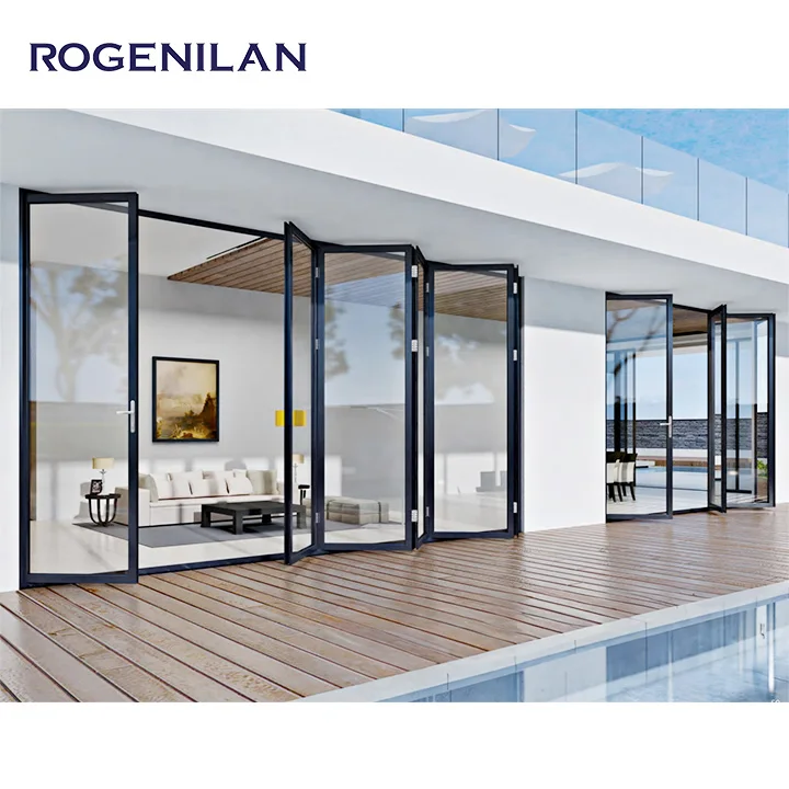 Günstiger kundenspezifischer Vertikal-Klappgaragentor-Lieferant aus Aluminium mit doppelter Glasur