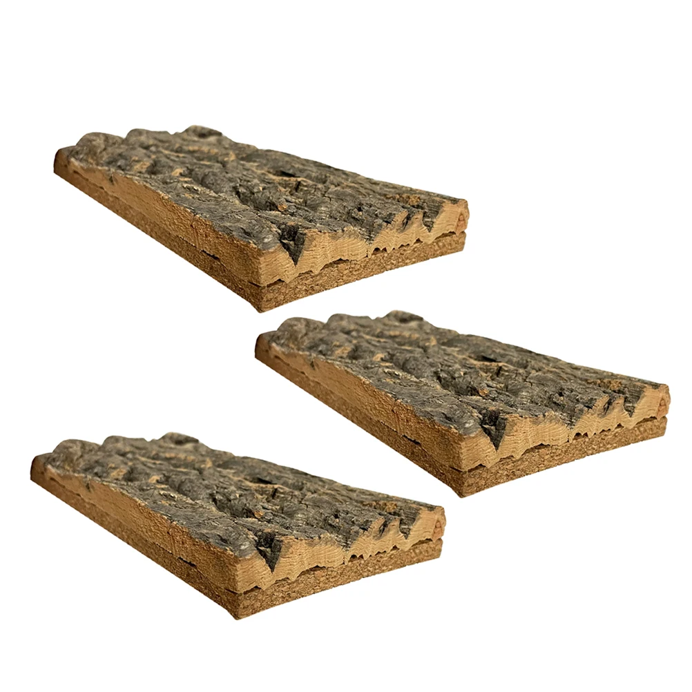 

3pcs Real Tree Bark Background Board for Reptile Tank Terrarium Decor Durable Fish Tank Aquarium Backdrop Safe Material Geckos