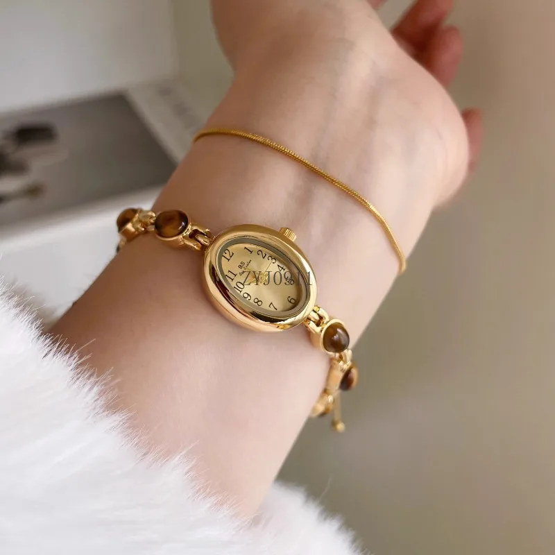 Novo chinês oval pequeno mostrador escala digital relógio estilo retro pulseira relógio de quartzo feminino