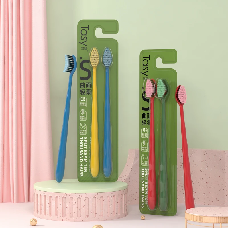 

2pcs Oral Care Toothbrush Portable Teeth Cleaning Soft bristles interdental toothbrush Oral Hygiene Teen Deep Cleaning