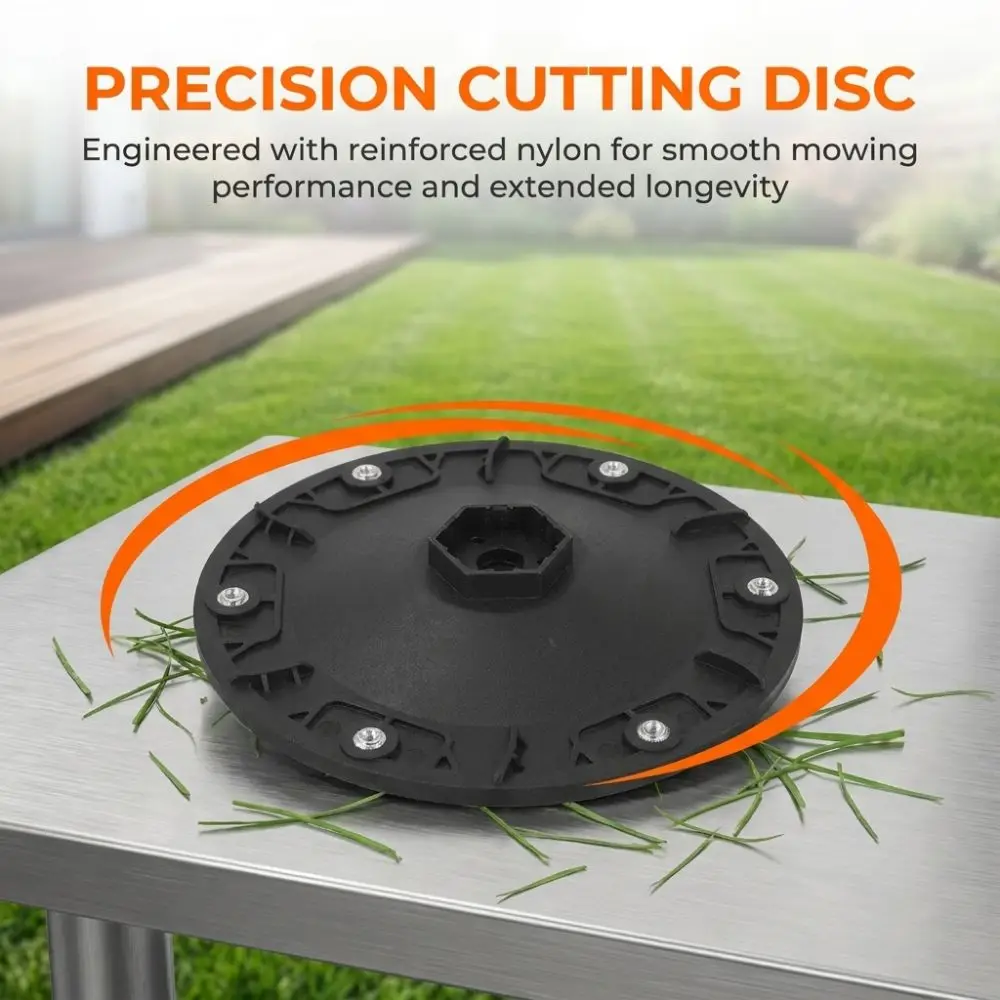 Nylon Robotic Lawnmower Disc Black M4 Thread Replacement Turntable Plate Compact 6 Openings for Worx Landoid
