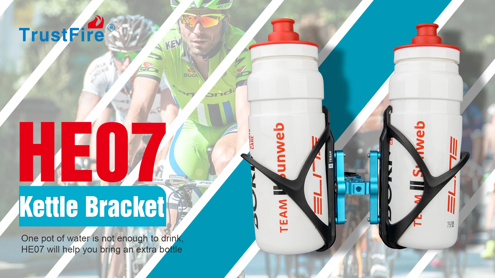TrustFire HE07 Radfahren Wasser Flasche Mountain Road Fahrrad Squeeze Cup Outdoor Sport Tragbare Wasser Tasse Radfahren Ausrüstung – Detail 1