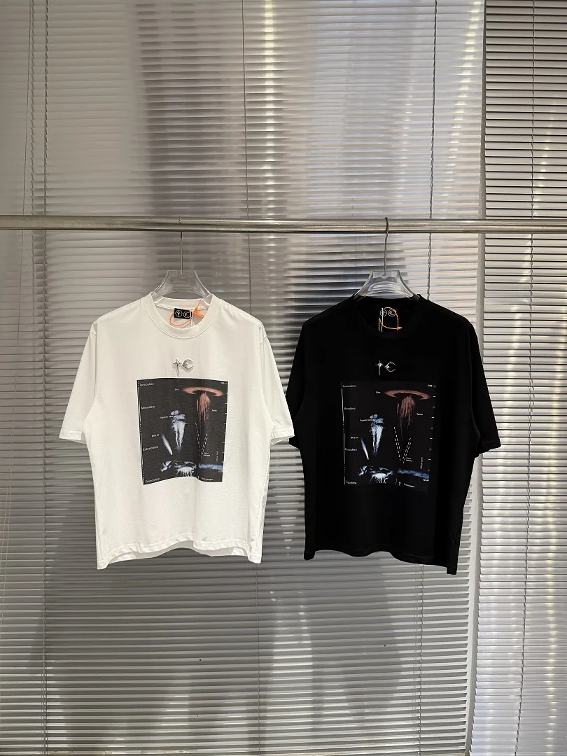 Oversized Thug Club Graphic T Shirt Unisex Dark Streetwear Crew Neck Short Sleeve Tops Black White Loose Fit Cotton Tee