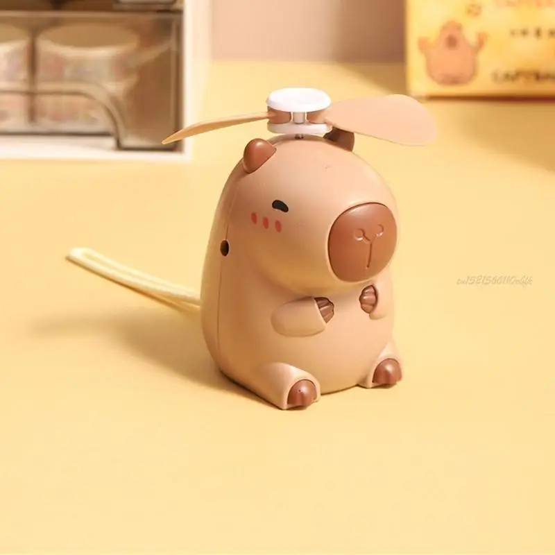 27rb тихий пресс вентилятор USB вентилятор мультфильм Капибара охлаждение вентилятор маленький вентилятор вентилятор мультфильм