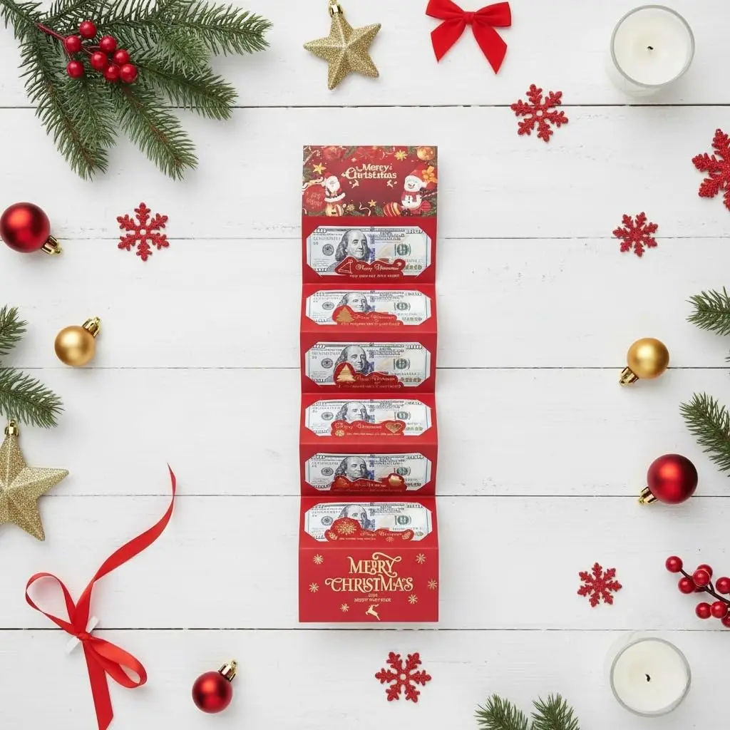 مجموعة مظروف نقدية احتفالية لعيد الميلاد، حامل أموال مزخرف لهدية العطلات للعائلة والأصدقاء #5