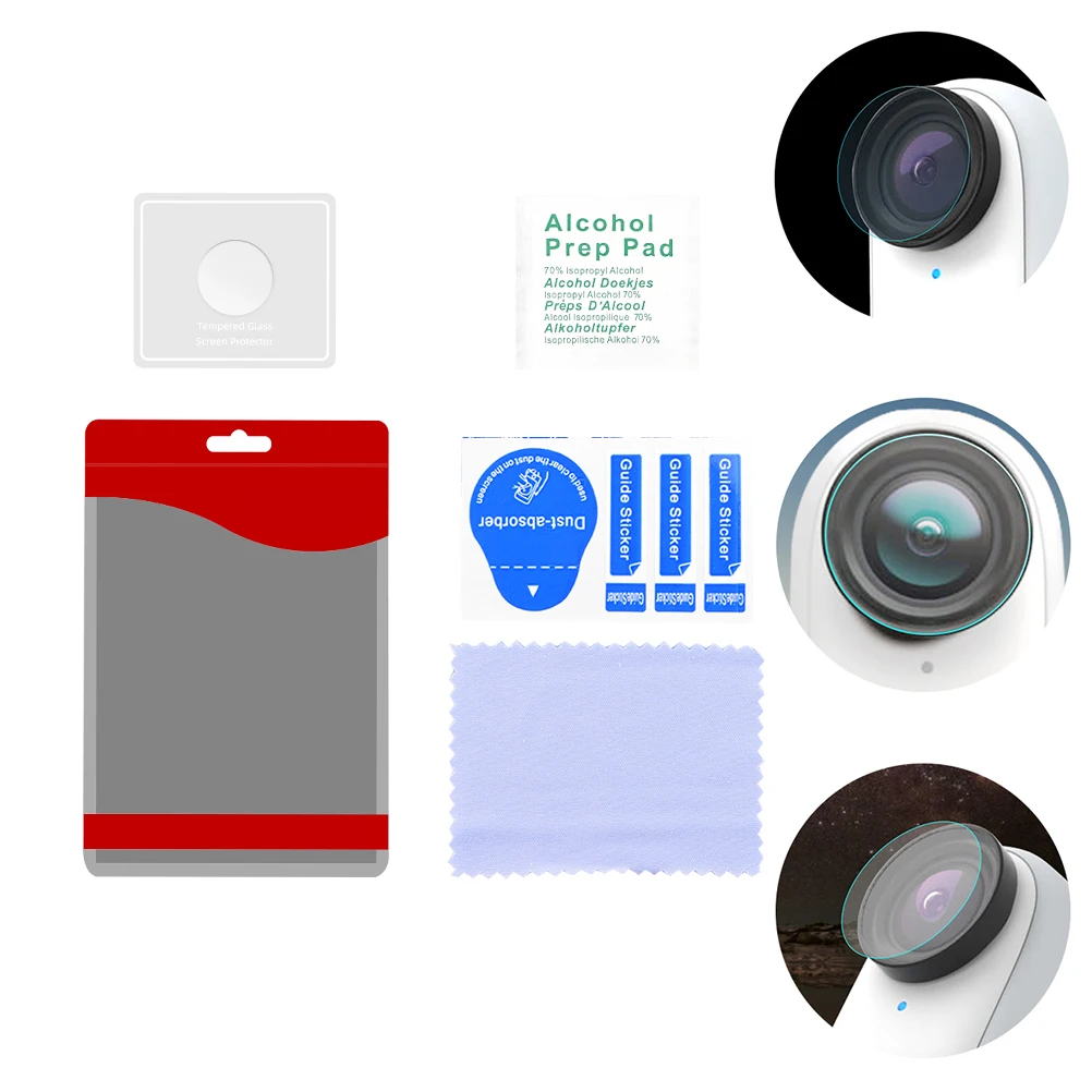 

Camera Lens Protective Film Tempered Glass Covers Scratch resistant Guards Dust proof Sturdy Long lasting Easy Installation No