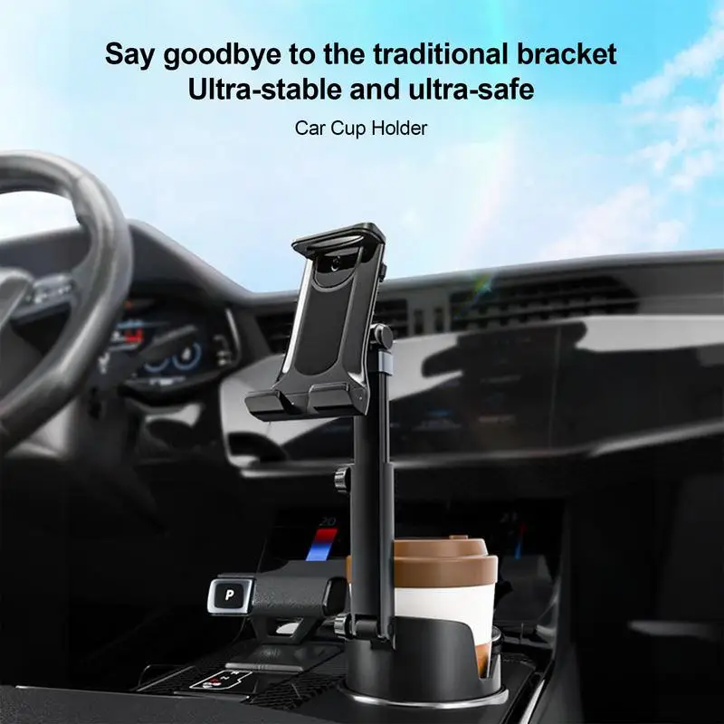 Car Cup Holder Phone Mount Cup Holder Cradle Car Mount 360 Rotatable Adjustable Height Easy To Install Low Profile Fast Swivel