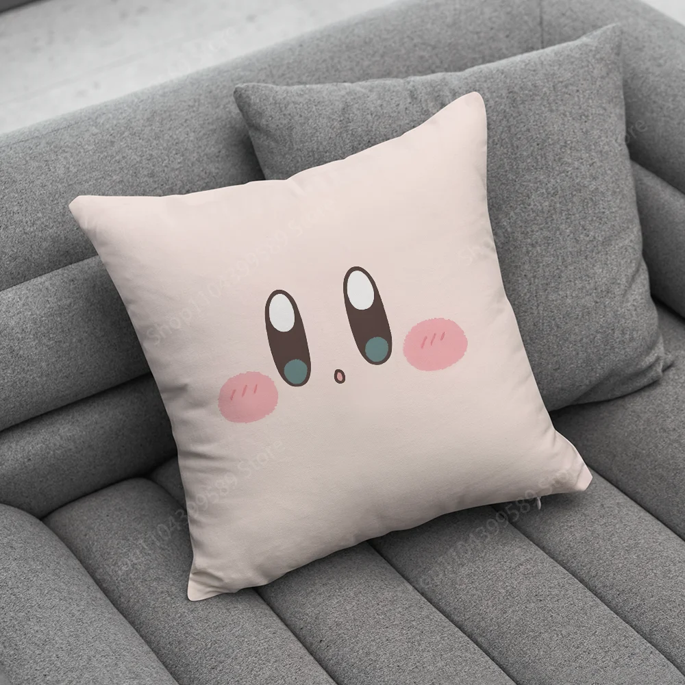 Cute K-KirbyS-S Pillow Case Soft Cushion Cases for Farmhouse Sofa Decor Home Decorations and Protector