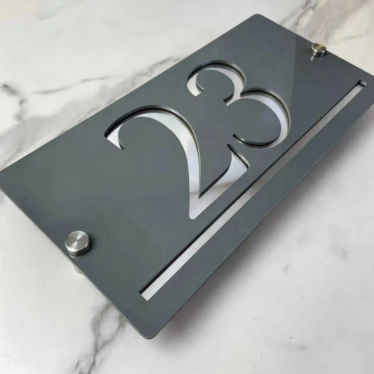 Custom Acrylic Door Number Signs, 3D Laser-Cut Acrylic Street Numbers, Personalized Door Number Signs with Street Names