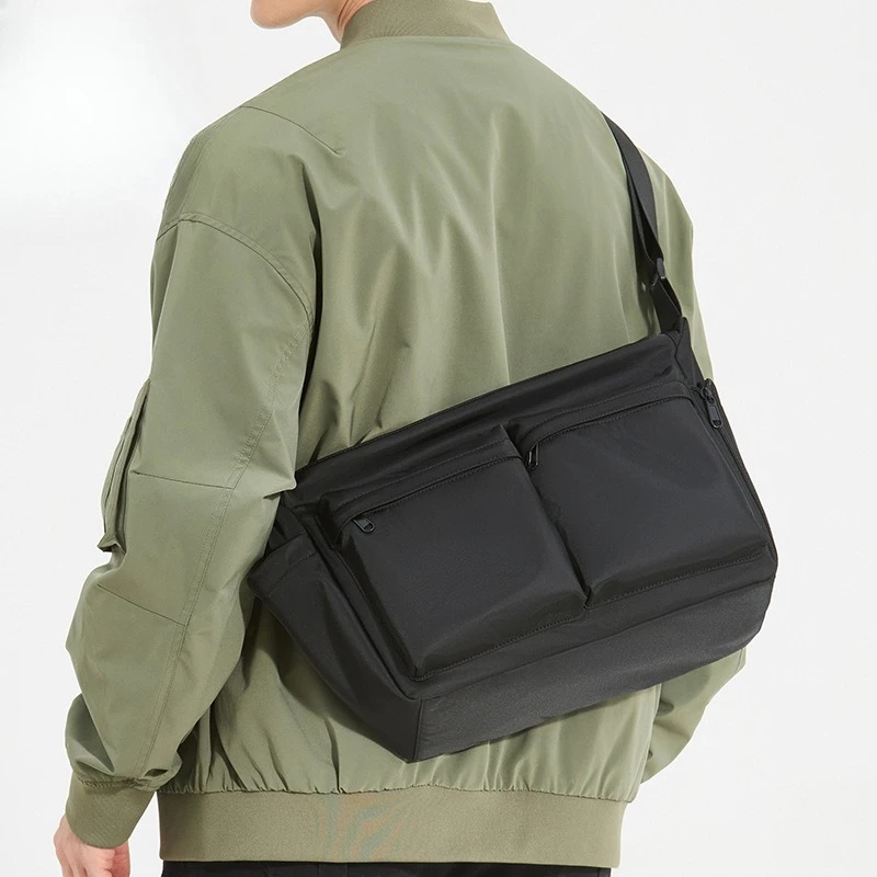 

Lightweight men's and women's crossbody bag, fashionable multi-pocket workwear, versatile single-shoulder bag
