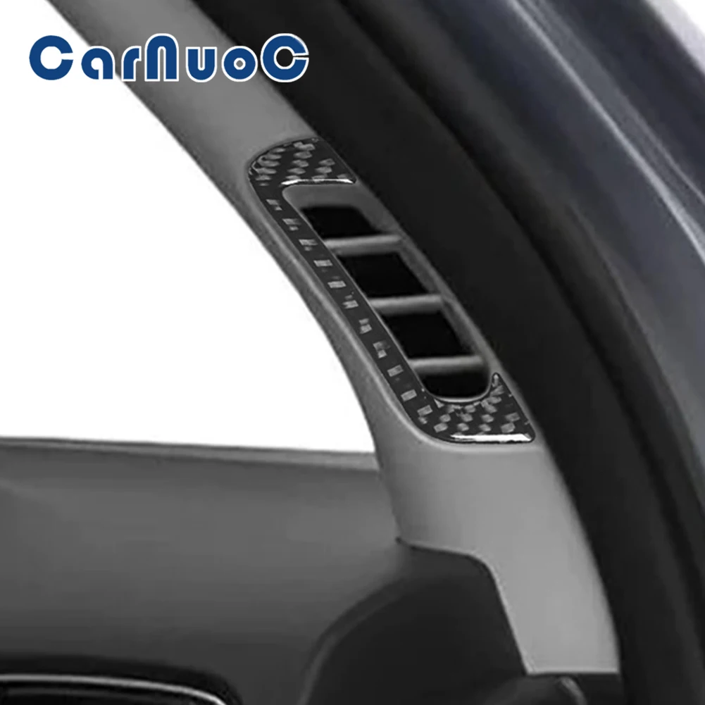 

Car Carbon Fiber Stickers Air Condition Vents Decorative Cover Trim Accessories For Dodge Durango 2014-2020 Interior Mouldings